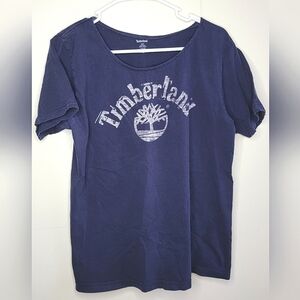 Women's Timberland Logo Short Sleeve Scoop Neck Tee, size Medium M